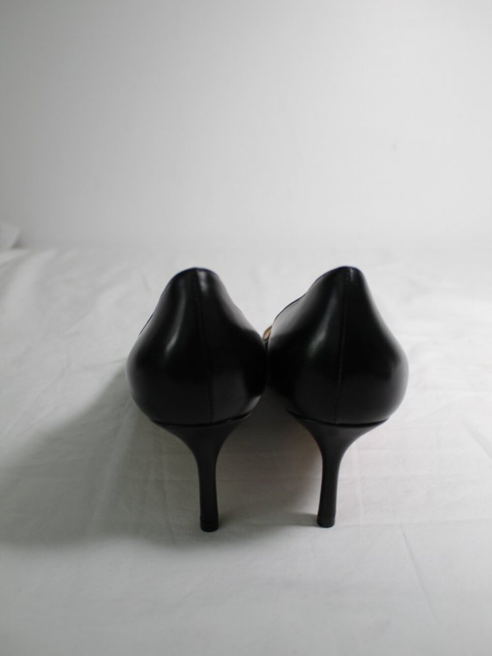 NEW Jimmy Choo Kitten Heel Pointed Toe Pumps Black Leather 40.5 - Picture 4 of 6